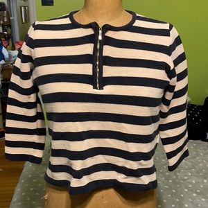 Striped flaired sleeve top